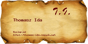 Thomasz Ida névjegykártya