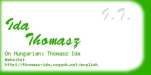 ida thomasz business card